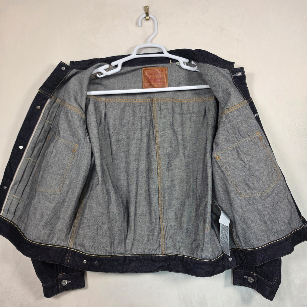 Levi's 507XXE Type II Jacket Mens 46 XXL Dark Indigo Selvedge Japan Big E T-Back - Picture 9 of 16